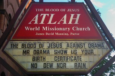 atlah-obama-birthcertif Sign on Harlem's Atlah Ministries